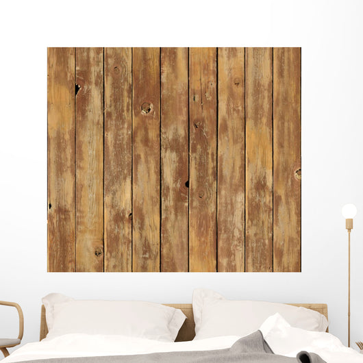 Distressed Vertical Wood Board Wall Decal