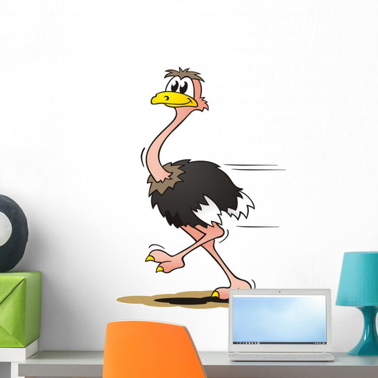 Ostrich Running Wall Decal