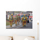 fire fighters heading to a fire Wall Mural