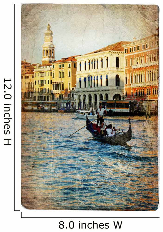 Venice - artwork in retro style Wall Mural