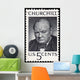 Vintage Winston Churchill USA postage stamp Wall Mural