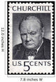 Vintage Winston Churchill USA postage stamp Wall Mural