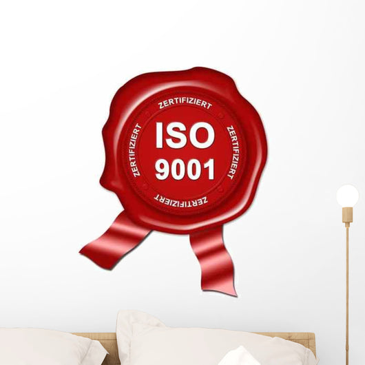 seal, iso 9001 certified plaque Wall Decal