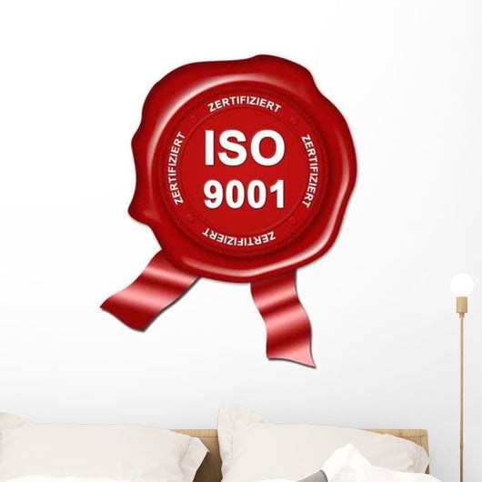 seal, iso 9001 certified plaque Wall Decal