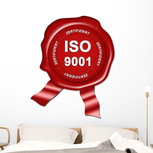 seal, iso 9001 certified plaque Wall Decal
