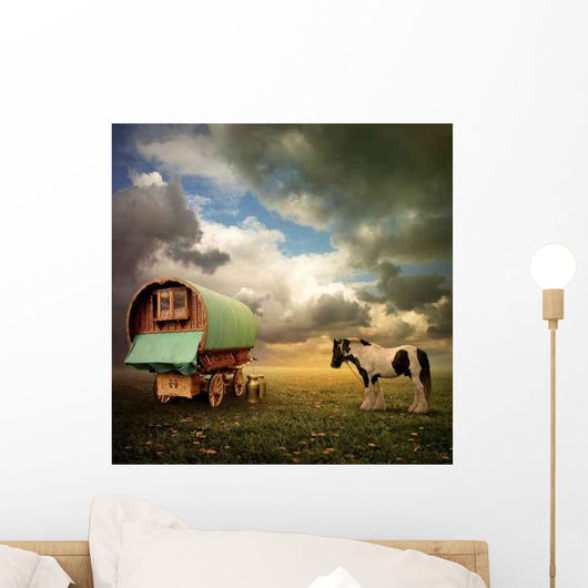 Old Gypsy Caravan Wall Decal