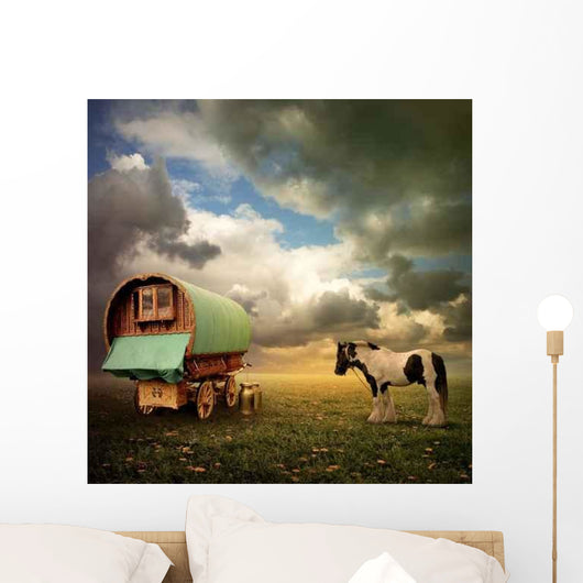 Old Gypsy Caravan Wall Decal