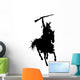 silhouette of indian warrior on a horse with a weapon Wall Decal
