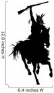 silhouette of indian warrior on a horse with a weapon Wall Decal