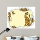 Cat and Floral Frame Wall Mural