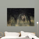 View of a white rhinoceros (Ceratotherium simum)  Wall Mural