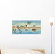 Simpatica Giraffa Che Nuota Wall Mural