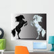 Two Rear Horses Wall Mural