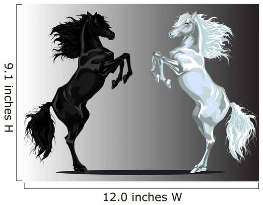 Two Rear Horses Wall Mural