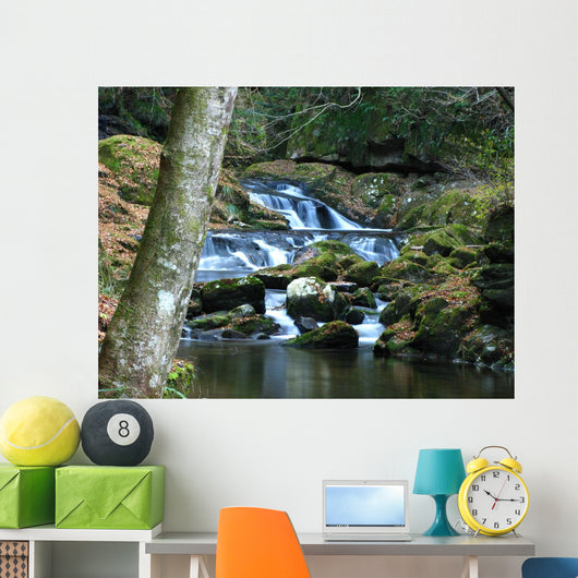 Winter Waterfall Stream Wall Mural
