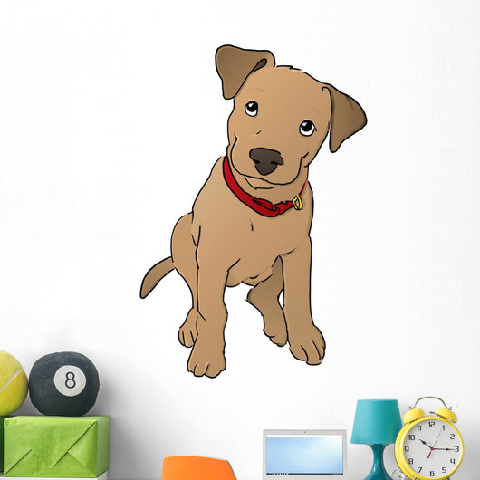 Cute Puppy Illustration Wall Decal