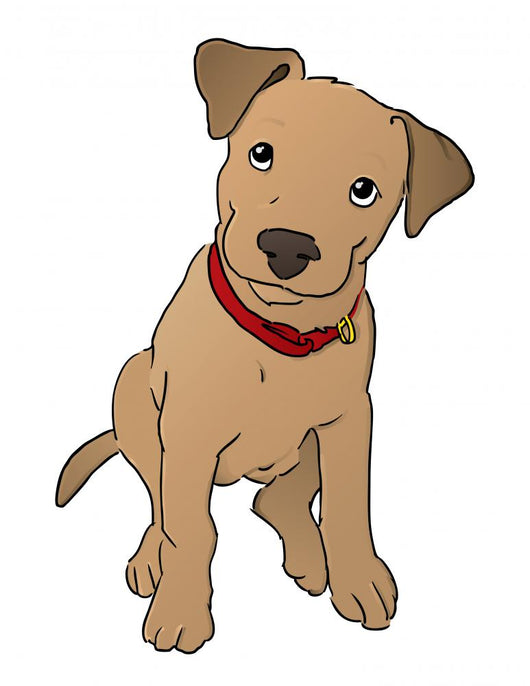 Cute Puppy Illustration Wall Decal