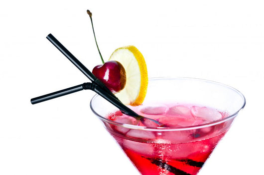 Red Cocktail White Wall Decal