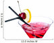 Red Cocktail White Wall Decal