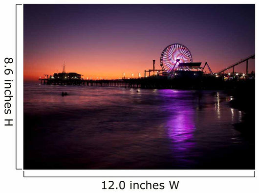 Santa Monica Pier Sunset Wall Mural