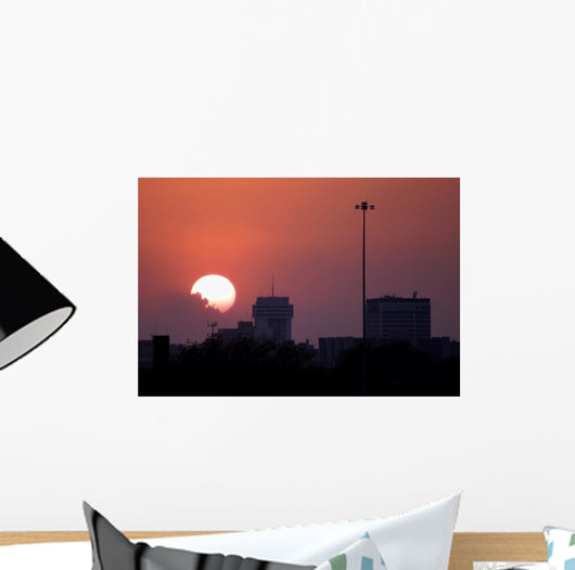 Places Downtown Sunset Wall Decal