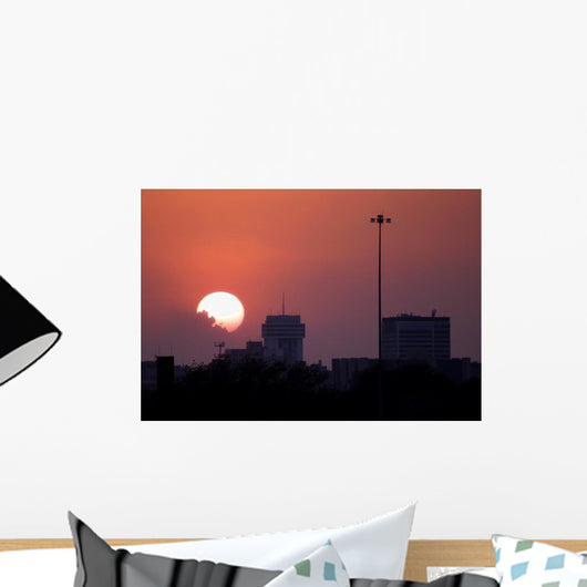 Places Downtown Sunset Wall Decal