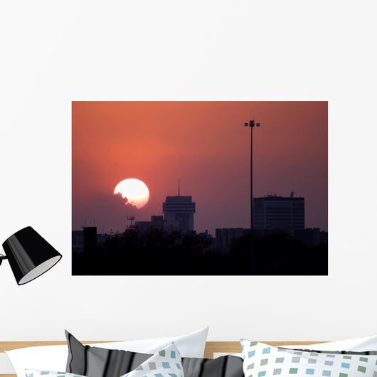 Places Downtown Sunset Wall Decal