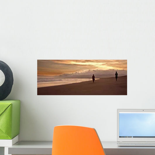 Two Blurred Silhouettes Walking Wall Decal