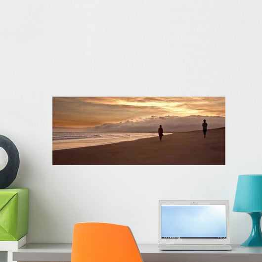 Two Blurred Silhouettes Walking Wall Decal