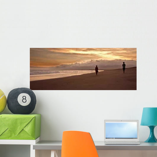 Two Blurred Silhouettes Walking Wall Decal