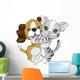 Dog and Cat Wall Decal
