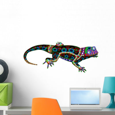 Lizard Wall Decal shown on a wall