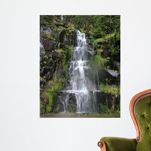 Mount Rainier Waterfall Wall Mural