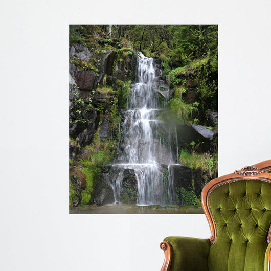 Mount Rainier Waterfall Wall Mural