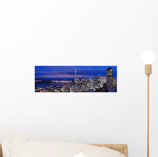 San Francisco Night Panorama Wall Decal