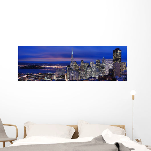 San Francisco Night Panorama Wall Decal