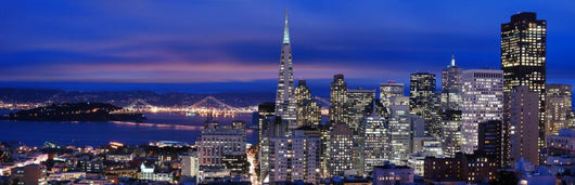 San Francisco Night Panorama Wall Decal