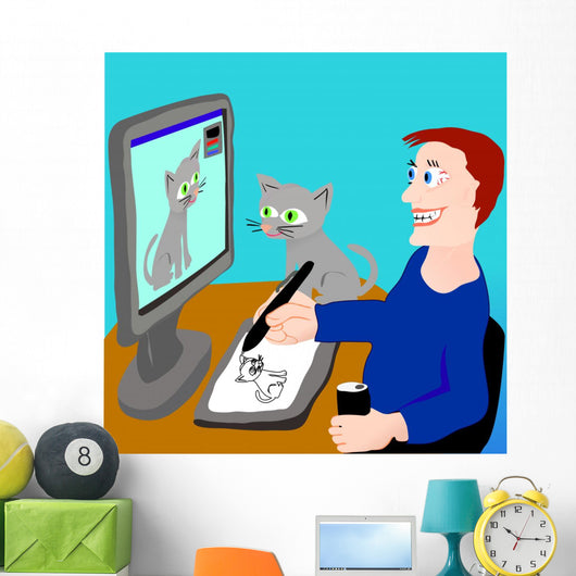 Illustrator Wall Mural