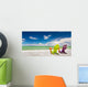 Colorful Chairs at Tropical Beach in Miami Wall Mural