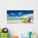 Colorful Chairs at Tropical Beach in Miami Wall Mural