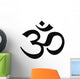 Clear OM Sign - Black on White Wall Decal