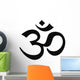 Clear OM Sign - Black on White Wall Decal