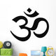 Clear OM Sign - Black on White Wall Decal
