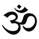 Clear OM Sign - Black on White Wall Decal