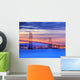 bay bridge and san francisco at dusk Wall Mural