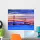 bay bridge and san francisco at dusk Wall Mural