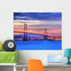 bay bridge and san francisco at dusk Wall Mural