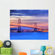bay bridge and san francisco at dusk Wall Mural