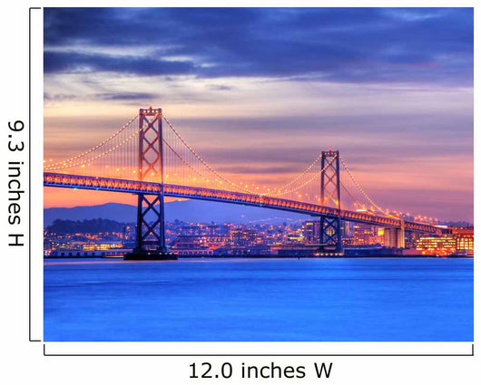 bay bridge and san francisco at dusk Wall Mural