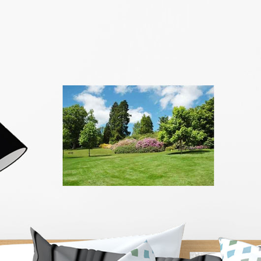 Trees and Lawn Bright Wall Decal